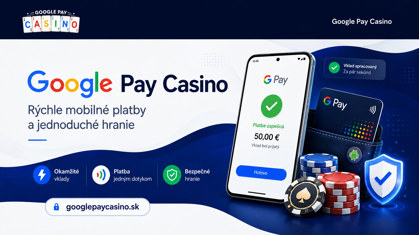 Mobilné platby a hranie cez Google Pay casino